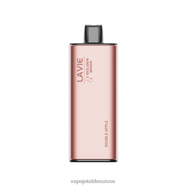 Vape Suisse - double pomme 0NJ6058 LAVIE GOLDEN BRICK 10000 bouffées