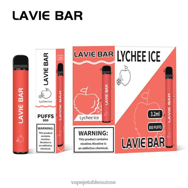 Vape Suisse - glace au litchi 0NJ60313 LAVIE BAR 800 bouffées