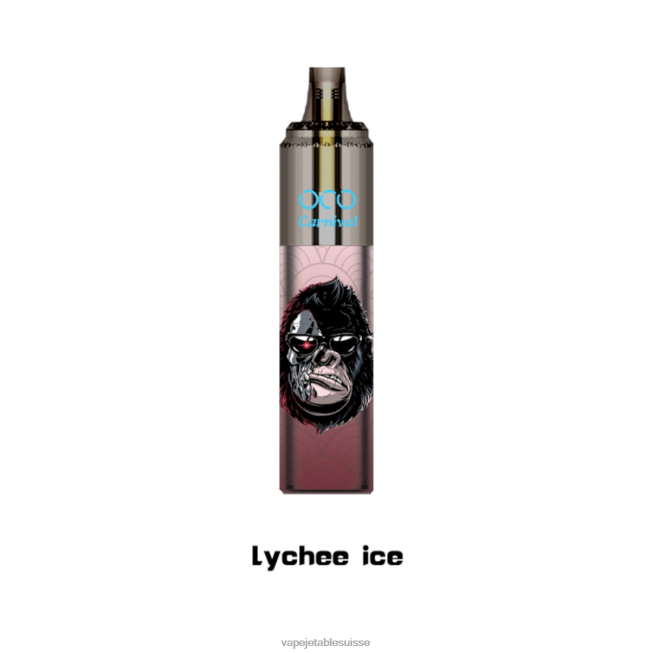 Vape Suisse - glace au litchi 0NJ60352 LAVIE OCO carnaval 10000 bouffées