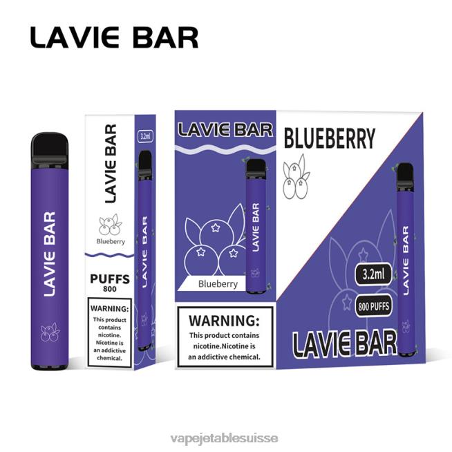 Vape Suisse - glace aux myrtilles 0NJ60310 LAVIE BAR 800 bouffées
