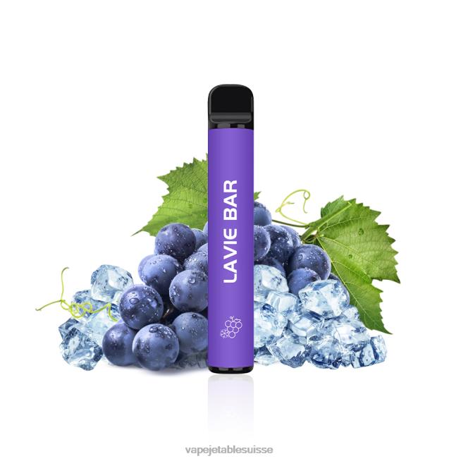 Vape Suisse - glace aux raisins 0NJ60322 LAVIE BAR Version 2% 800 bouffées