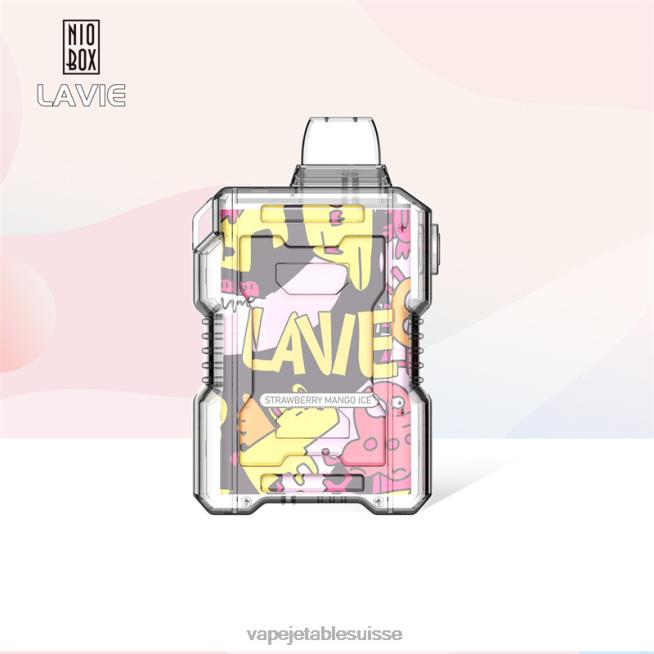 Vape Suisse - glace à la fraise et à la mangue 0NJ60190 LAVIE NIO BOX 9000 bouffées
