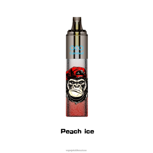 Vape Suisse - glace à la pêche 0NJ60355 LAVIE OCO carnaval 10000 bouffées