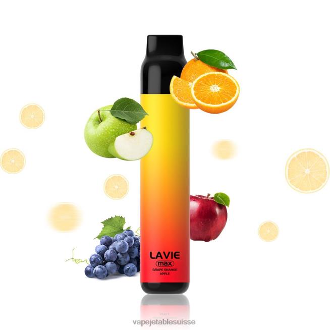 Vape Suisse - raisin orange 0NJ60280 LAVIE BAR 5000 bouffées - maximum